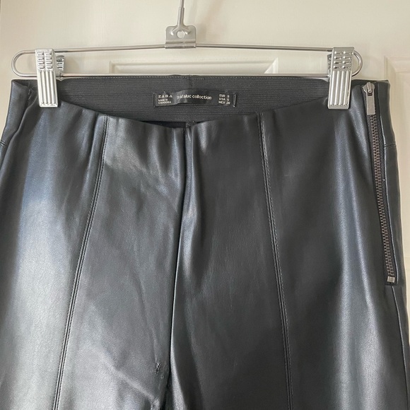 Zara Side Zip Pleather Legging - Picture 2 of 3